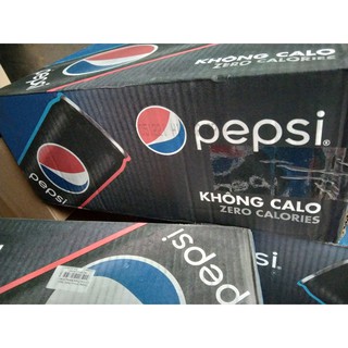 Thùng 24 Lon Nước Uống Có Gaz Pepsi Không Calo 320ml/Lon