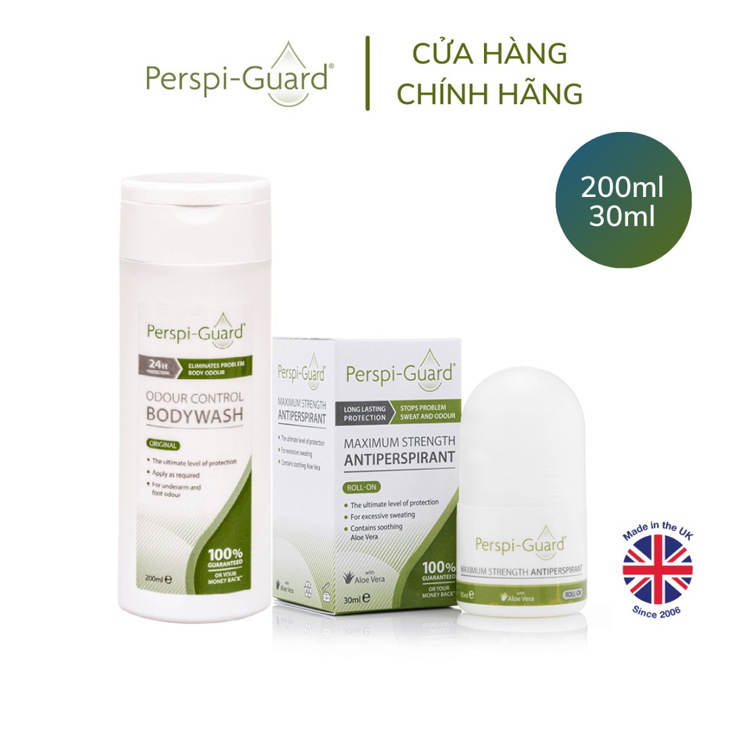 Combo ngăn mồ hôi Perspi-Guard sữa tắm 200ml + lăn khử mùi 30ml | BigBuy360 - bigbuy360.vn