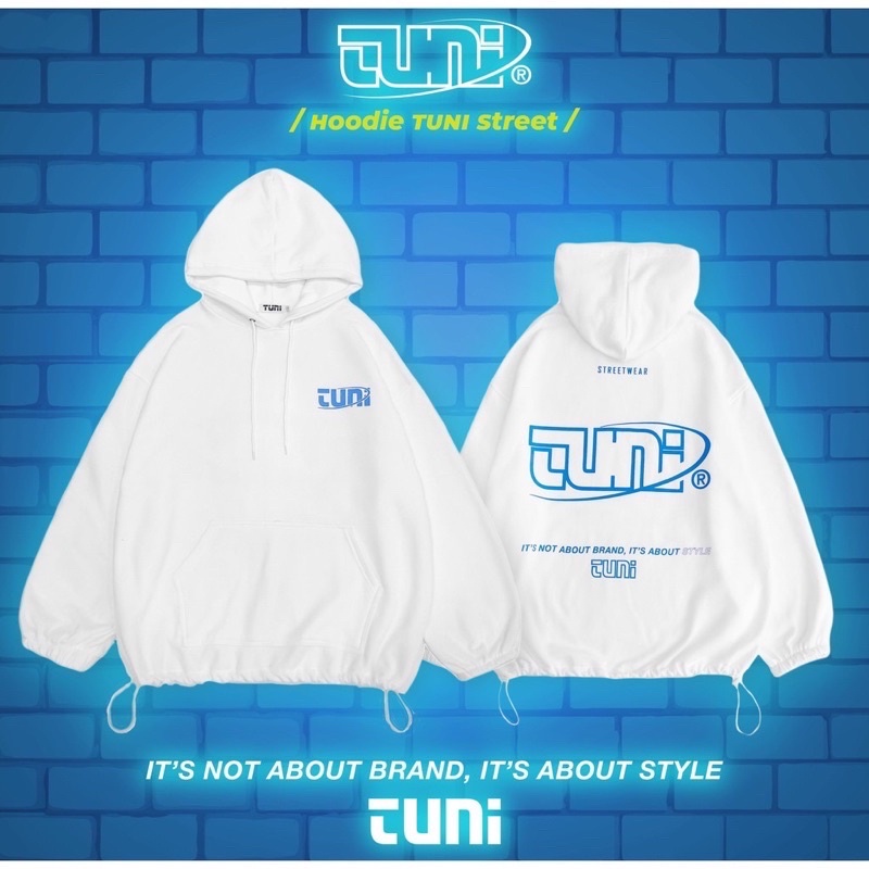 Áo Hoodie Thụng Dáng Rộng Unisex TUNI Dưới 68kg Chất Nỉ Bông Cotton - Uni Lót Lông