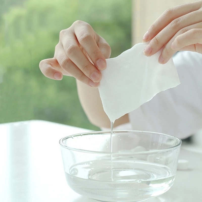 Bộ 10 Khăn Nén Cotton Dùng Một Lần Loại Lớn Tiện Dụng Khi Đi Du Lịch