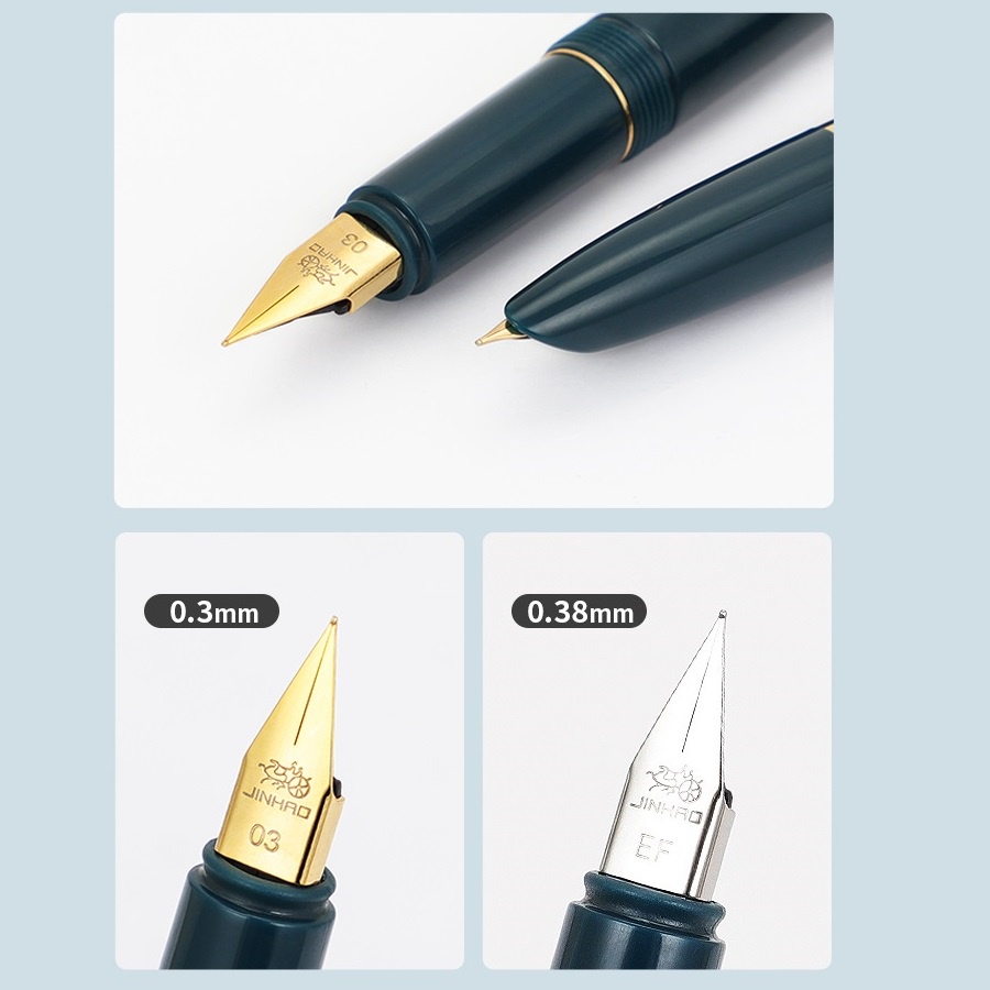 Bút Mực PenLab Jinhao 1001 C7119 Ngòi Mảnh Màu Vàng / Bạc Phong Cách Retro