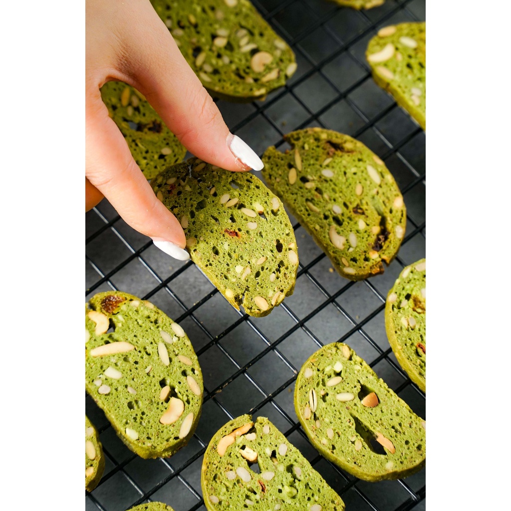 100g Bánh BISCOTTI ngũ cốc nguyên cám không đường  - ăn vặt giảm cân hiệu quả dành cho người ăn Kiêng tập gym.