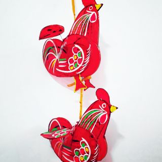 Lồng đèn trung thu giấy kiếng hình con gà