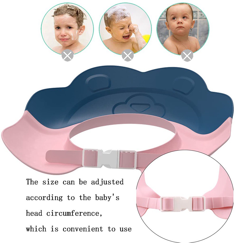 Mũ Chắn Nước Gội Đầu Bảo Vệ Tai Bằng Silicon Nhiều Màu Tùy Chỉnh Nhỏ Gọn Chống Nước Cho Bé