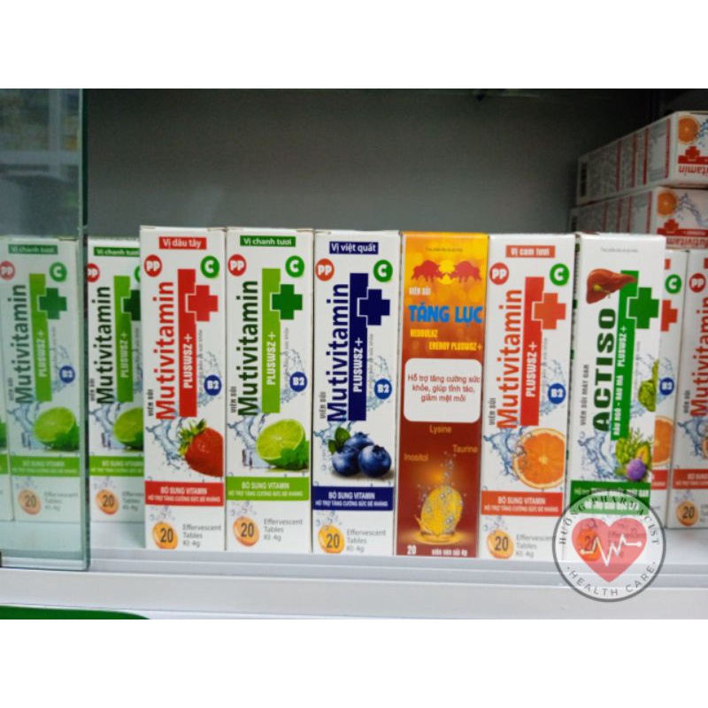 Viên Sủi  Mutivitamin c 4g các vị khác Hỗ trợ tăng cường hệ miễn dịch 20 Viên