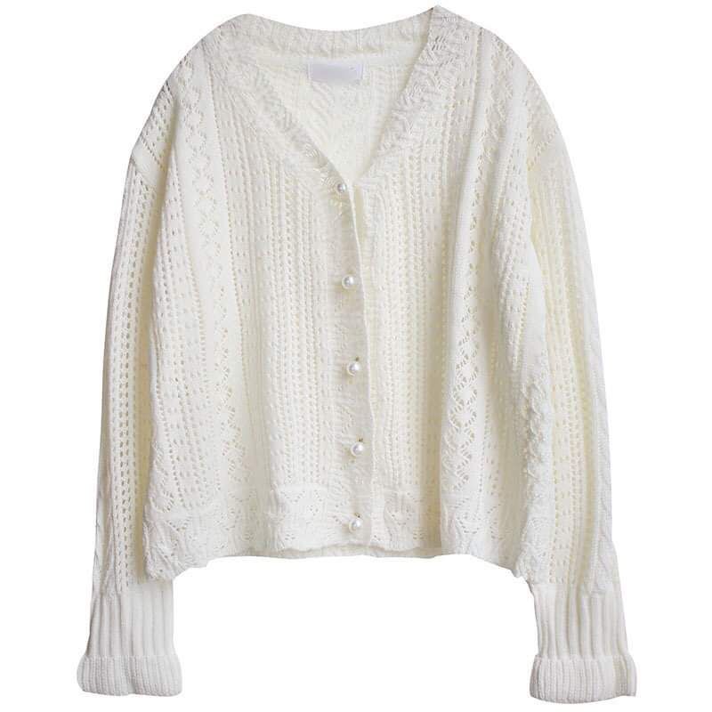Áo Khoác Len - Cardigan Nữ Cổ Chữ V