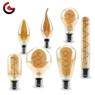 Bóng Đèn LED E14 E27 4W 220V C35 A60 T45 ST64 T185 T225 G80 G95 G125 Thiết Kế Cổ Điển Đẹp Mắt