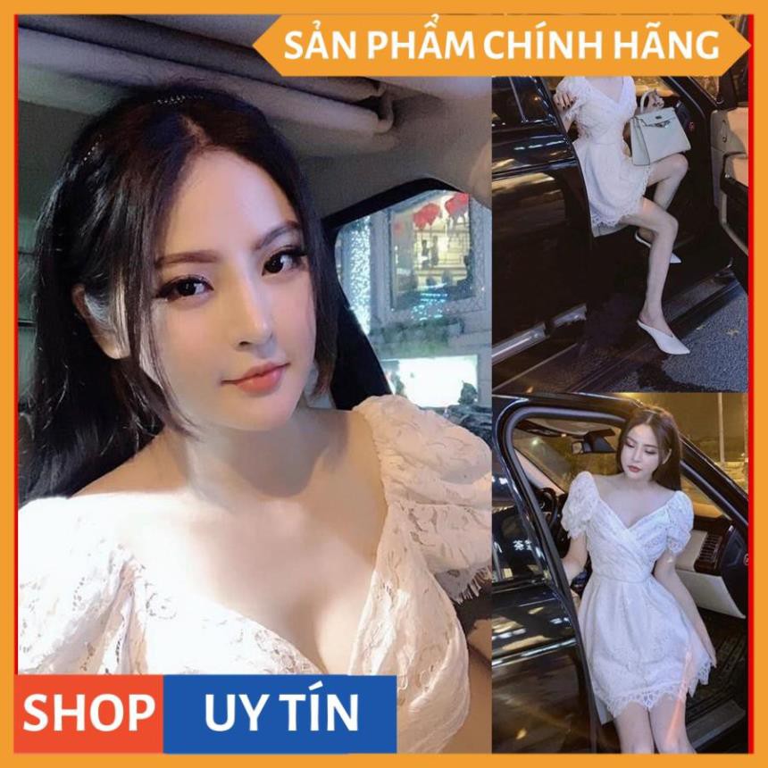 Đầm xoè ren cổ đắp chéo siêu dễ thương và sang chảnh phù hợp đi dự tiệc đi chơi đi dao phố bao xinh đẹp - VADA (VD457)