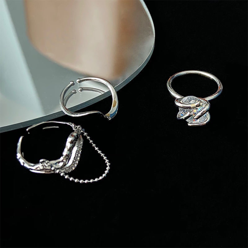 Nhẫn hợp kim đính đá zircon thời trang cho nữ