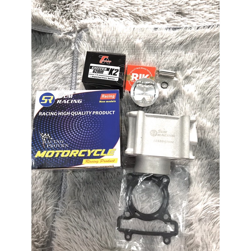 Lòng Sum Racing Ex 62mm, piston TA trái nén 62mm