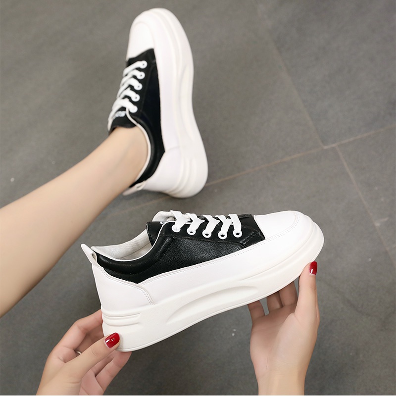 White Shoes Women's2021Spring New Versatile Korean Style Hot Sale Pumps Street Shooting Casual Platform Sneakersins-