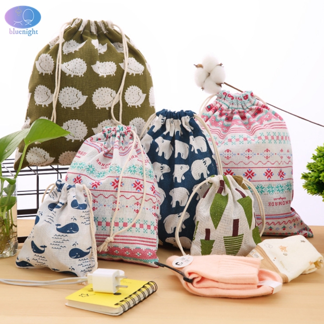 Túi dây rút cotton du lịch