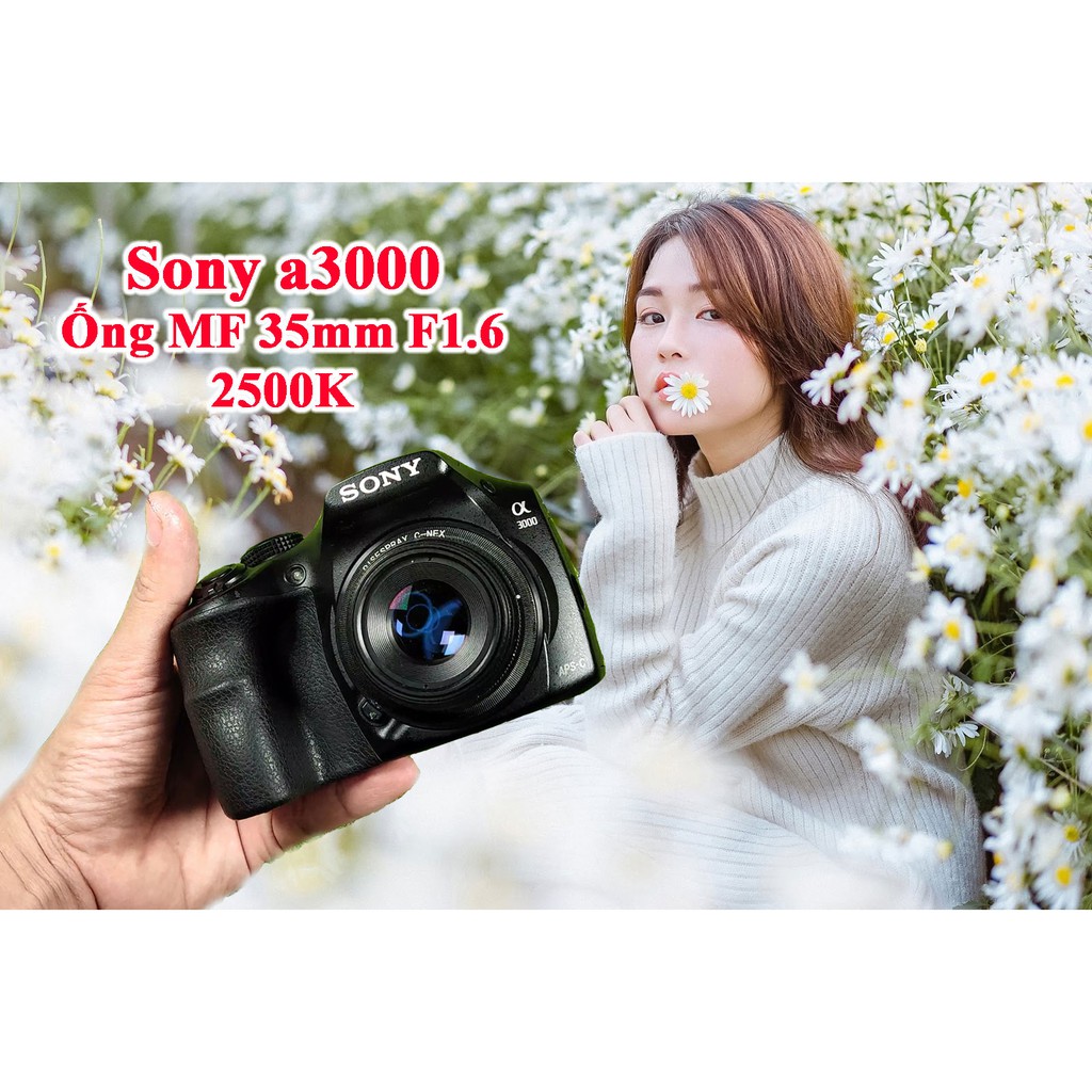 máy ảnh sony A3000 kèm ống kính 18-55 màu đen, 90%