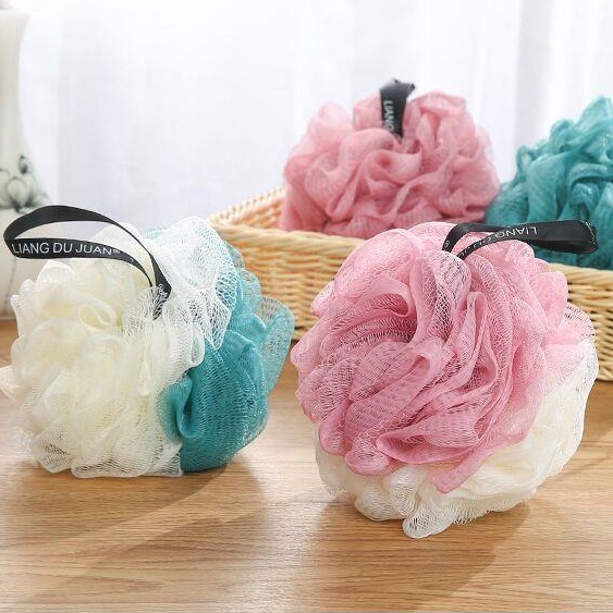 Bông tắm chà lưng tạo bọt giúp tiết kiệm sữa tắm dụng cụ tẩy tế bào chết bàn chải kỳ lưng đồ dùng phòng tắm tiện ích