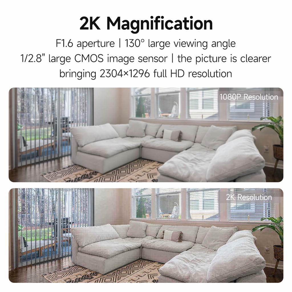 Xiaomi Youpin Camera an ninh   2K 3 triệu Pixels H.265 chống thấm nước IP67 tiện dụng