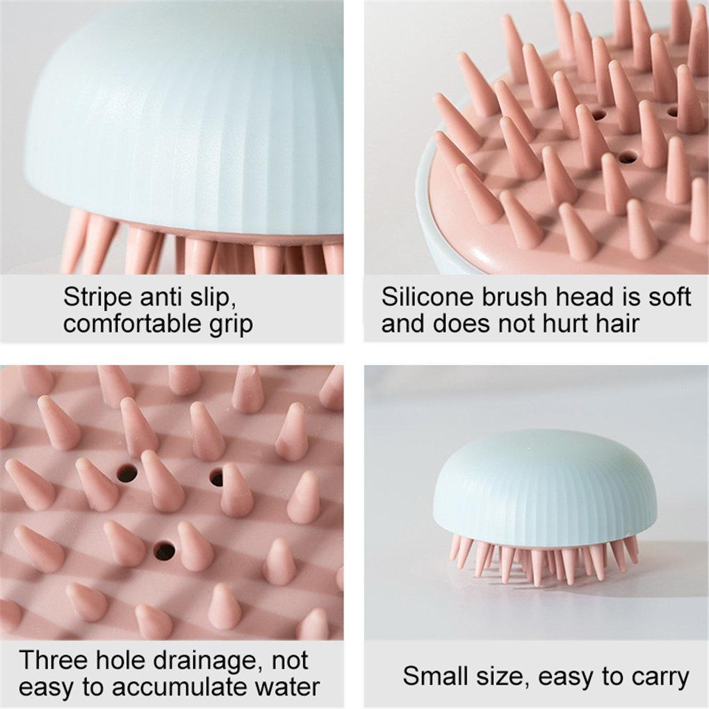 Bàn Chải Gội Đầu Mát Xa Tẩy Tế Bào Chết Bằng Silicone Tiện Dụng