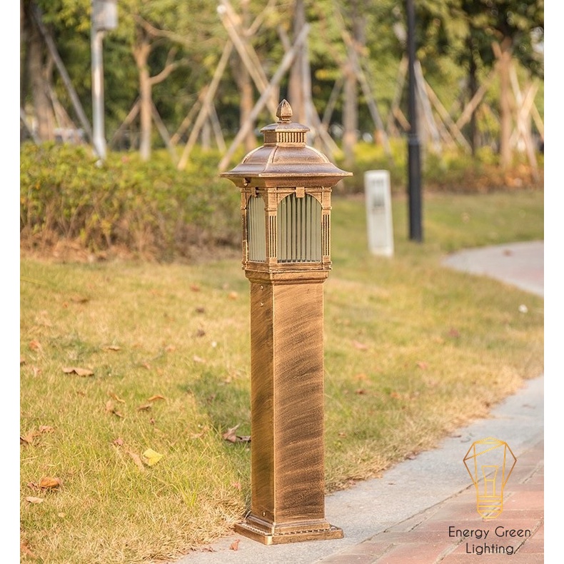 Đèn Cột Trang Trí Sân Vườn Cổ Điển Energy Green Lighting DSV-1172 Chống Nước - Chiều Cao 82cm - Cắm Điện 220V - Kèm Bóng