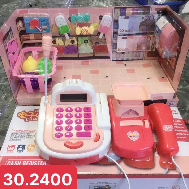 Bộ đồ chơi máy tính tiền siêu thị mini nhiều món cho bé