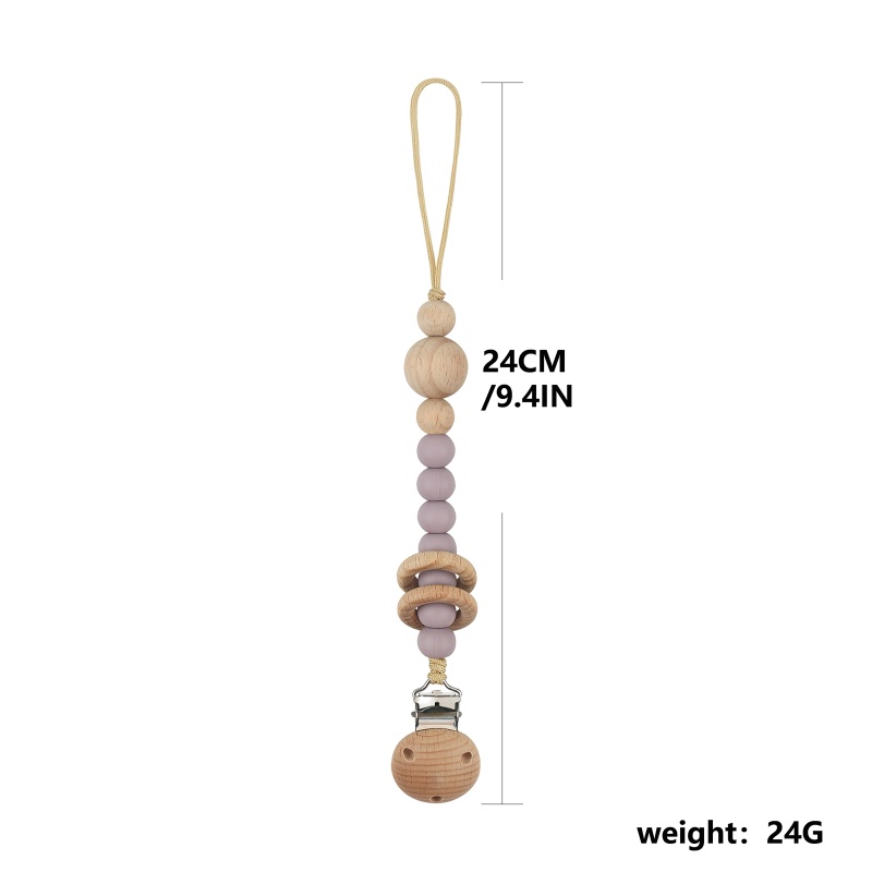 Kẹp Núm Vú Giả Bằng Silicone Chuỗi Hạt An Toàn Dành Cho Trẻ