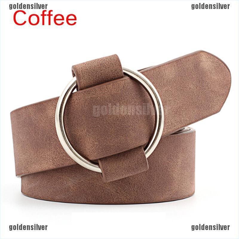 Thắt Lưng Da Khóa Kim Loại Tròn Phong Cách Boho Cổ Điển Thời Trang Cho Nữ