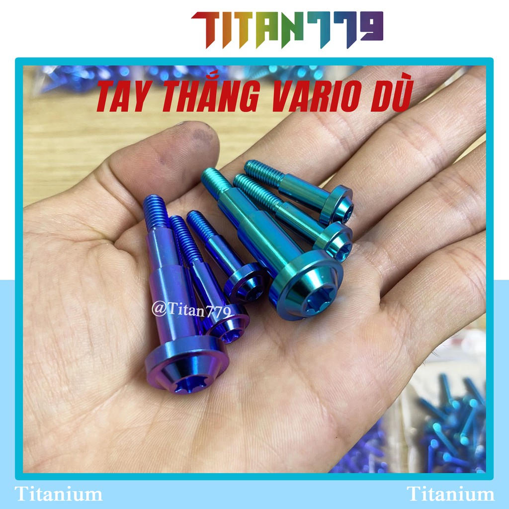 (48) Tay thắng zin VARIO đầu SALAYA, đầu dù Titan Gr5 XỊN một bộ gồm 3 ốc 1 ốc tay phải, 2 ốc bên trái