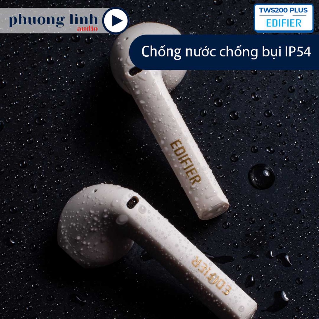 Tai nghe bluetooth 5.2 Edifier TWS200 Plus - Giải mã âm thanh aptX Pin 24 giờ Khử ồn đàm thoại - Chính hãng