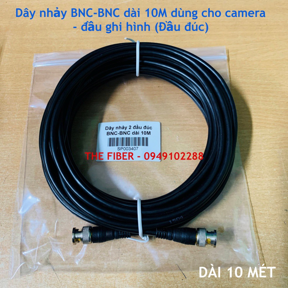 Dây nhảy BNC-BNC dài 3M/5M/10M dùng cho camera - đầu ghi hình (Đầu đúc)