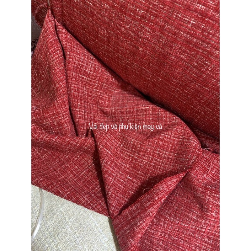 Vải đẹp TWEED Nhung may quần áo váy vest thu đông