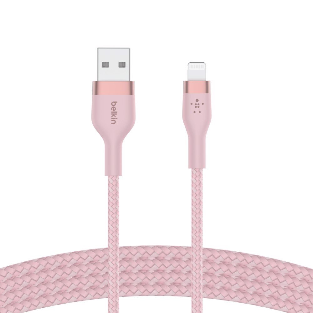 Cáp sạc Lightning BOOST↑CHARGE™ PRO Flex Belkin vỏ silicon bọc dù 60W 1M - Bảo hành 5 năm - CAA010bt