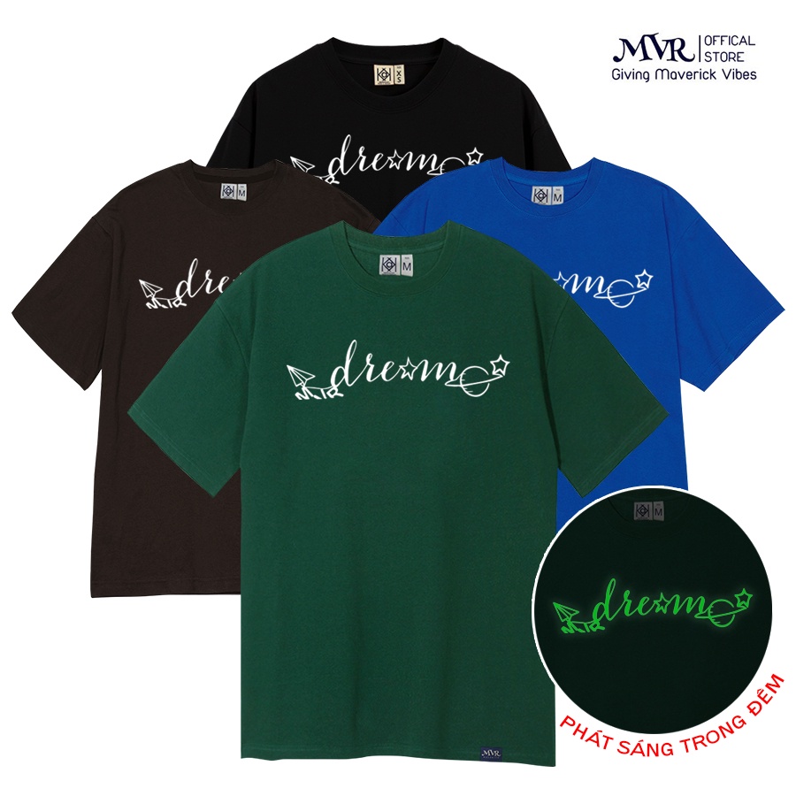 Áo Thun Nam Nữ Phông Unisex Cotton 100% Ao xanh lá Basic In Logo phát sáng dạ quang Localbrand MVR Maverick TT0108221