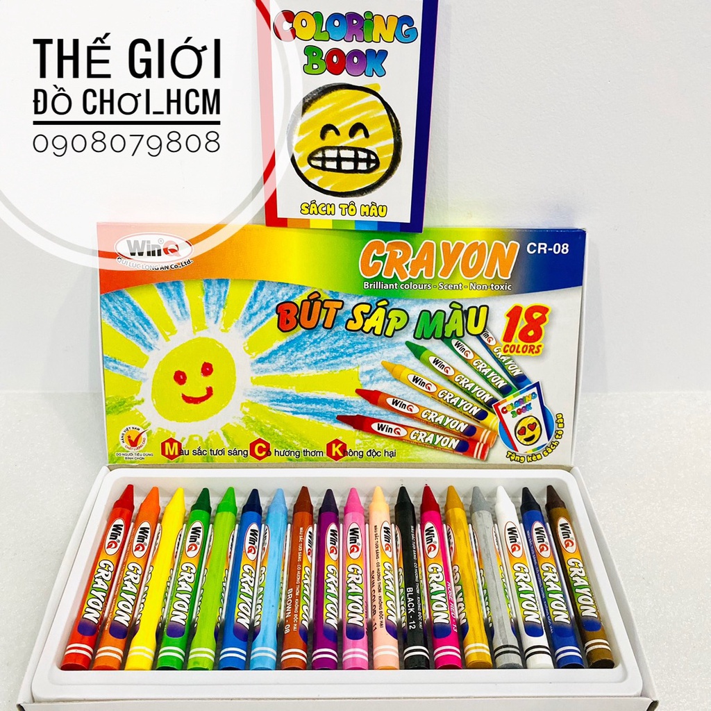 [HÀNG TỐT-18 MÀU] Bút sáp màu WINQ