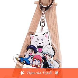 Gintama móc khóa acrylic/mica chibi anime