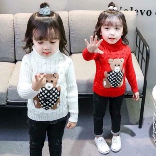 ❌HÌNH GẤU❌ÁO LEN THỪNG CỔ LỌ