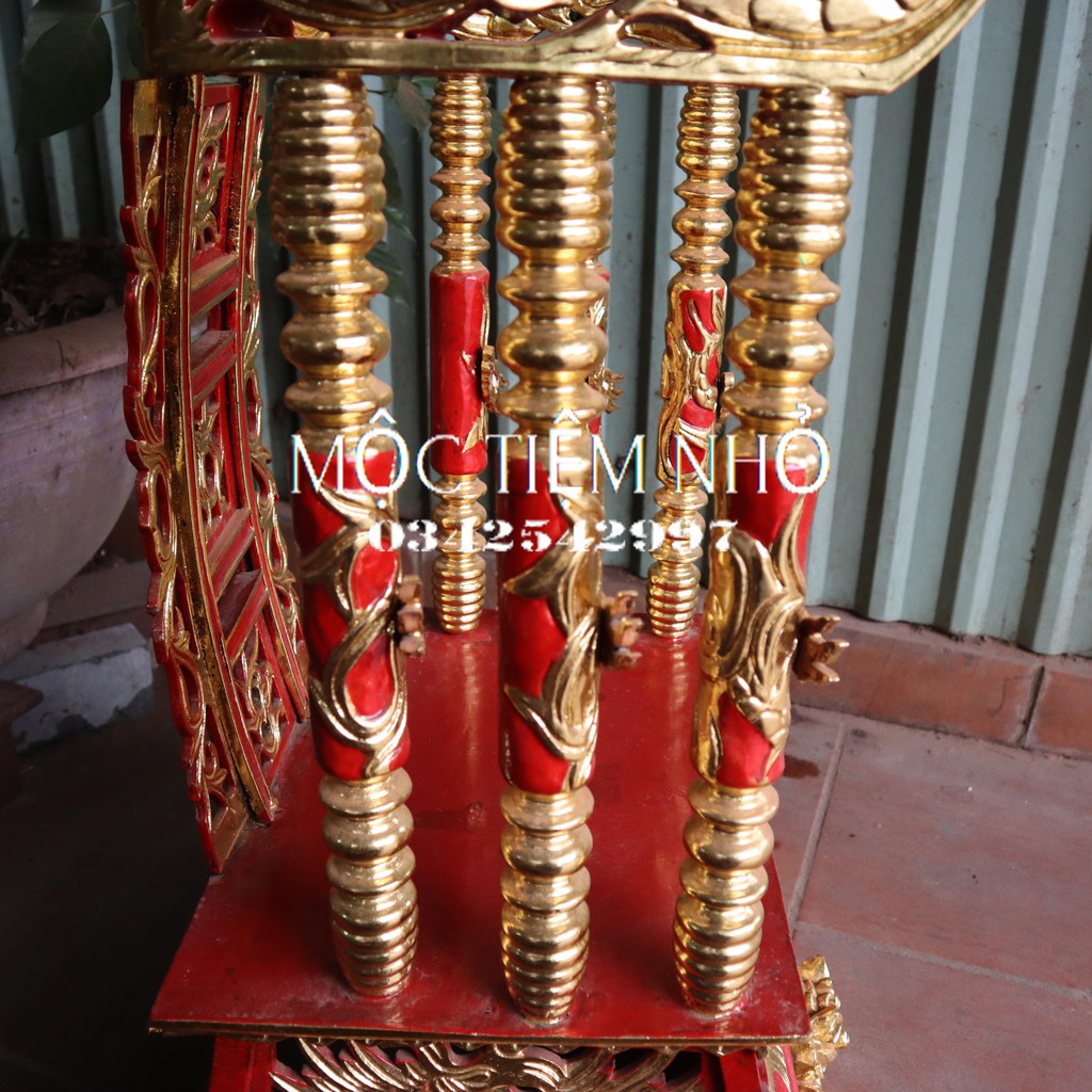 Ngai thờ cúng ỷ thờ gia tiên gỗ mít 3 cỡ ngai thờ cao 71,81,91cm