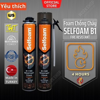 Foam chống cháy, Keo bọt nở chống cháy Selfoam B1 Fire Resistant 750ml ( Nhập khẩu Thổ Nhĩ Kì )