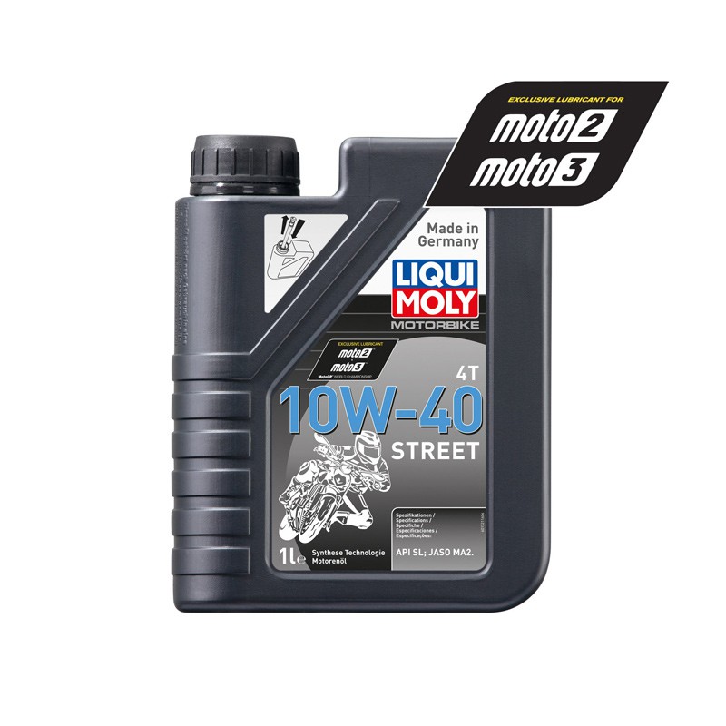 NHỚT CAO CẤP CHO XE MÁY, MOTO LIQUI MOLY MOTORBIKE STREET 4T 10W40 1L