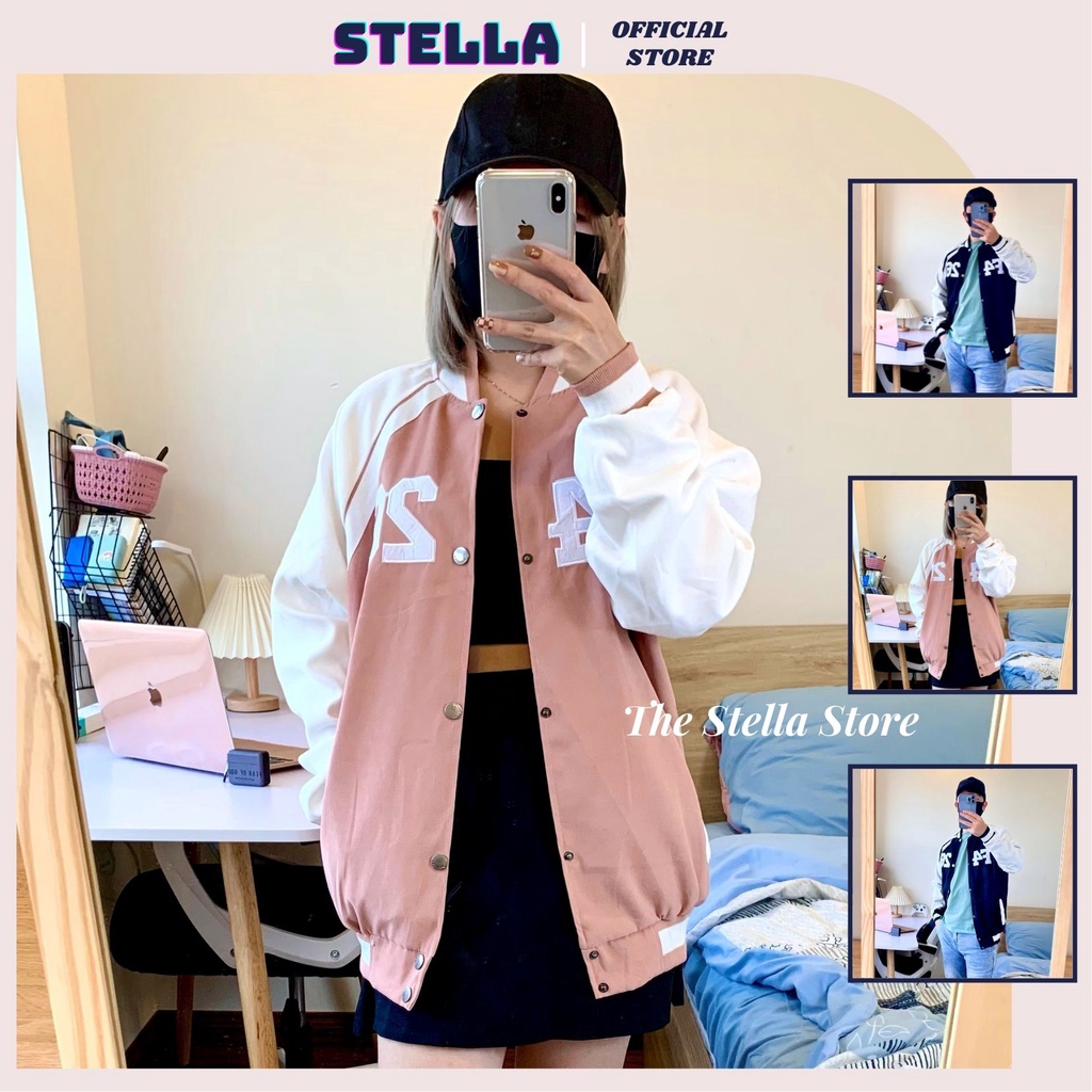 Áo Bomber Thêu Chữ F426 Unisex Áo Khoác Da Lộn 2 Lớp Dày Dặn Form Rộng Nam Nữ Siêu Đẹp