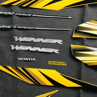Bộ tem 3 lớp cao cấp dán xe HONDA WINNER 150 V1 ( MÀU VÀNG )