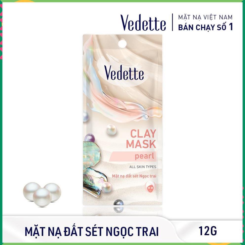 ☘️ Mặt Nạ Đất Sét 12g Các Loại VEDETTE - Hấp thụ bã nhờn, Bụi bẫn và Se khít lỗ chân long