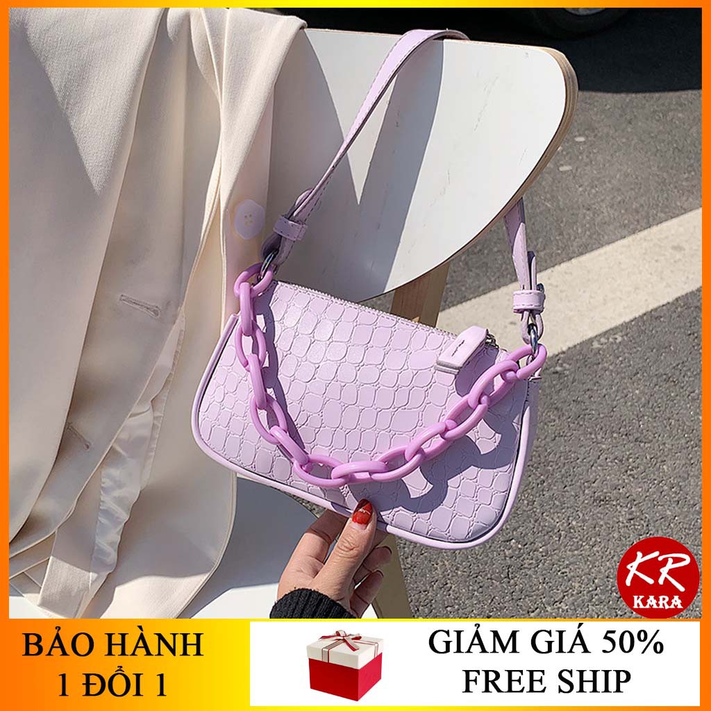 (Hàng loại 1) Túi kẹp Nách Nữ Xích Nhựa Hotrend KR 281- Da PU cao cấp, 2 dây đeo, Giữ Form, 4 màu lựa chọn- KARA 281 | BigBuy360 - bigbuy360.vn