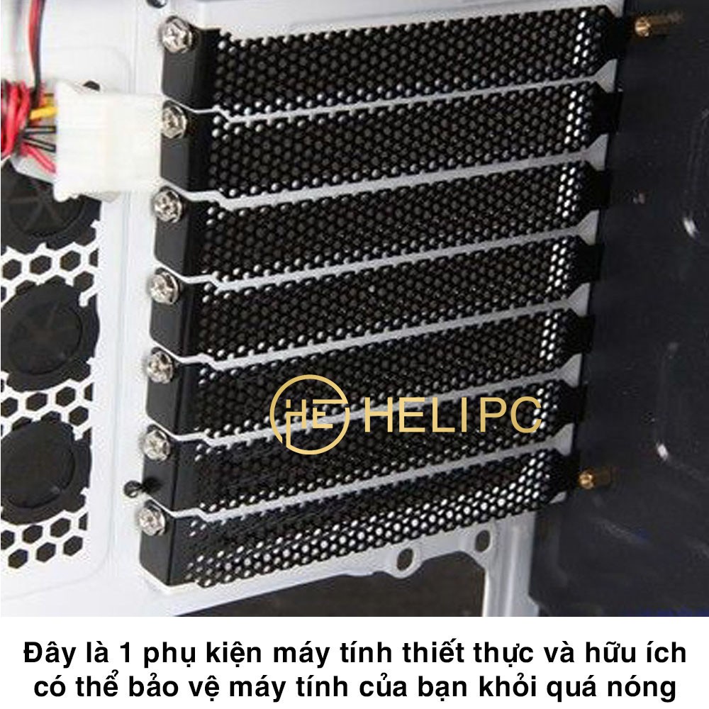 Miếng lưới lọc bụi bo mạch PCI cho máy tính - Nắp lưới khe cắm PCI - Bộ 5 miếng