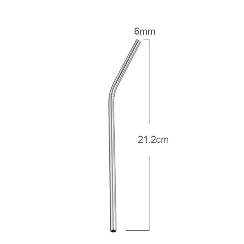 Bộ 8 Ống Hút Thép Không Gỉ Tái Sử Dụng Được Kèm Cọ Rửa