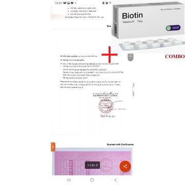 Combo Biotin 5mg+ Đông trùng hạ thảo Hector hộp 10 chai x 50ml