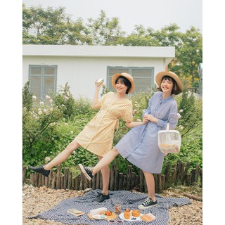 Váy kẻ caro Heidi Bleubird