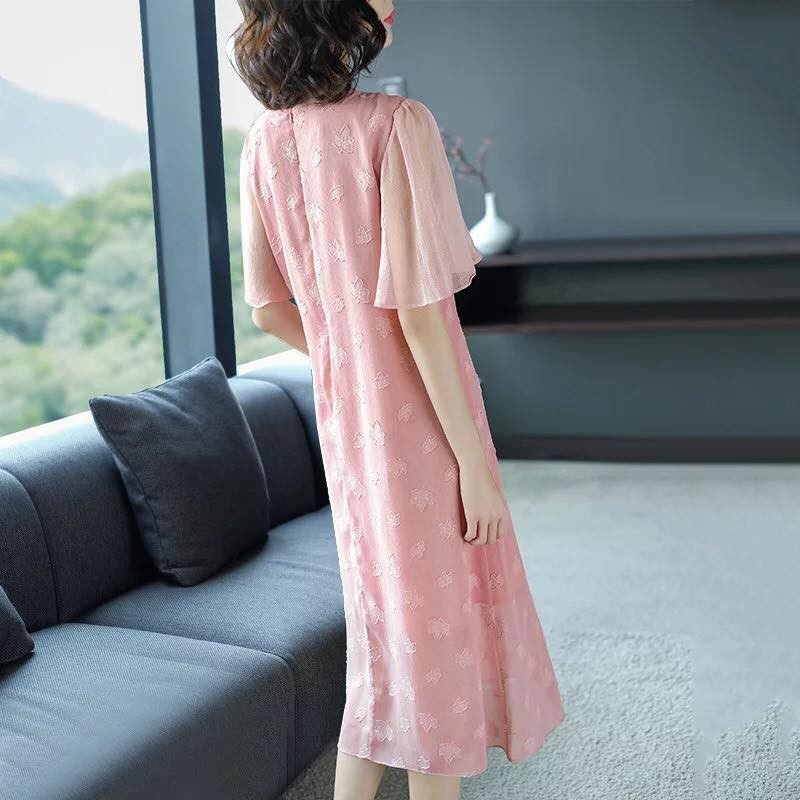 XL083 - Đầm suông tay cánh  tiên nữ chất chiffon cao cấp hàng nhập