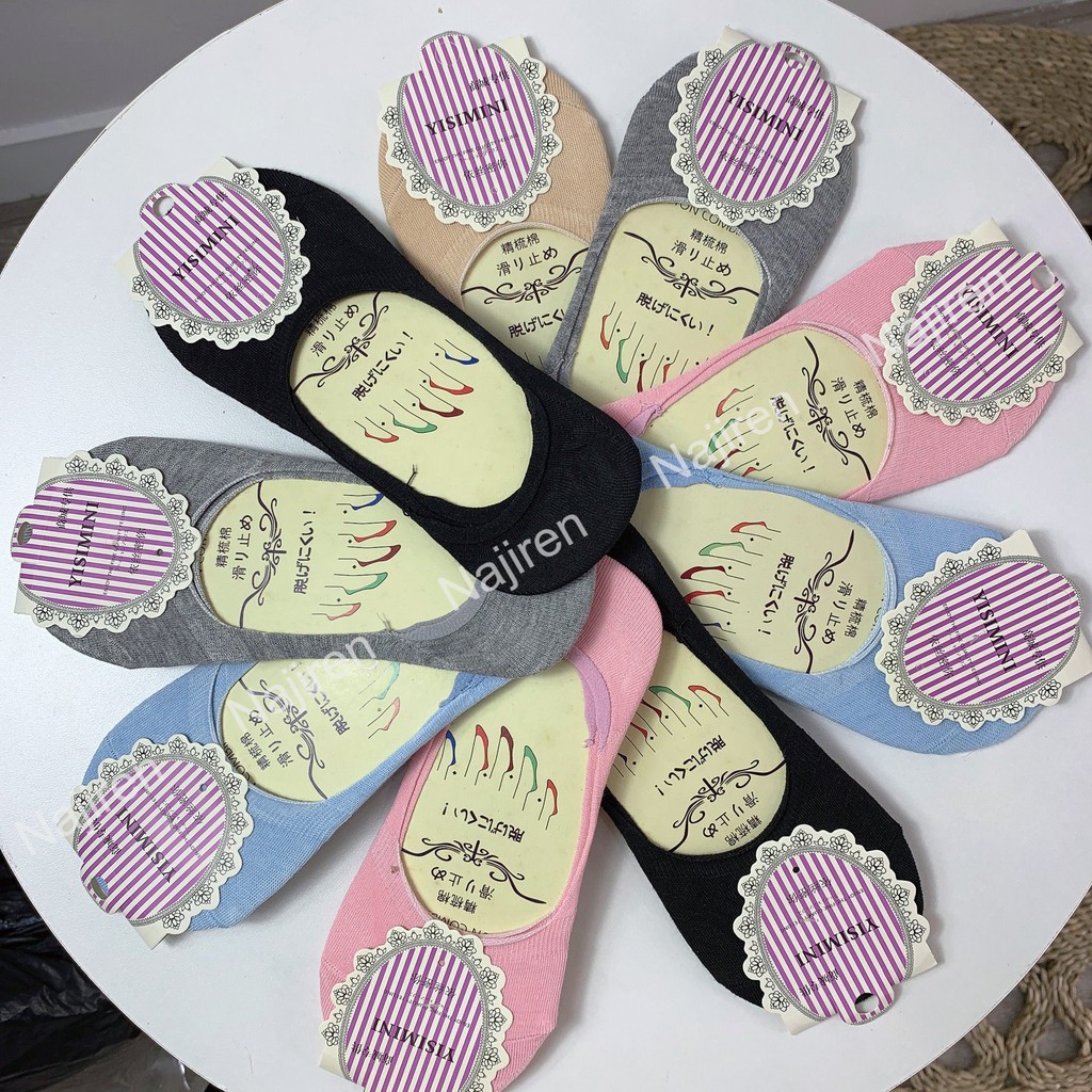 Sét 5 đôi tất nữ cổ ngắn cute, tất chân nữ dáng lười TAT22