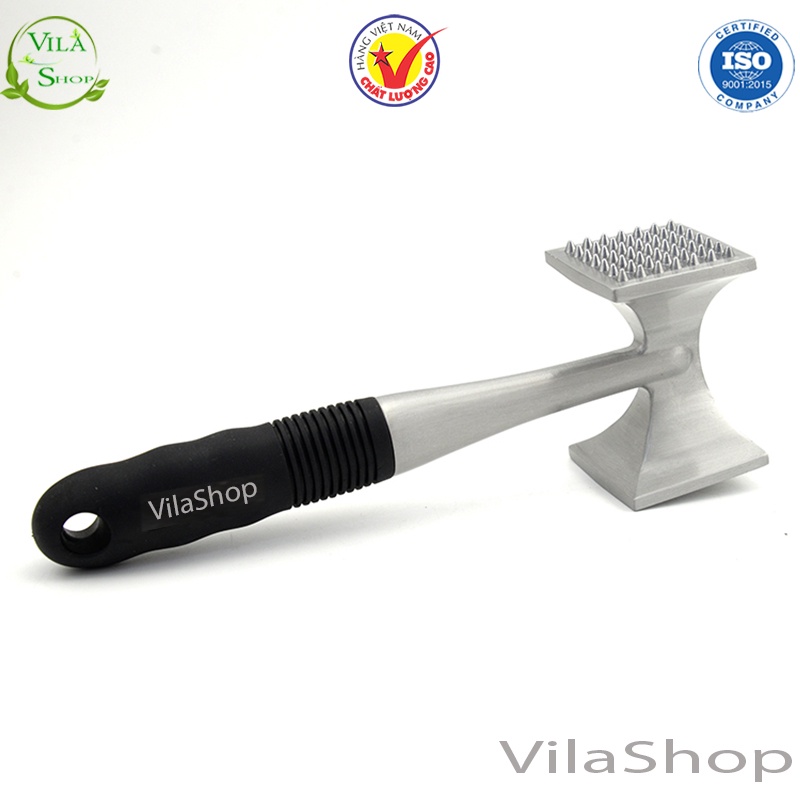 Búa Đập Thịt, Búa Giã Gừng Tỏi, Đập Đá Uống Cán Bọc Nhựa Có Móc Treo, Chất Liệu Nhôm Đúc Không Han Gỉ An Toàn Tiện Lợi
