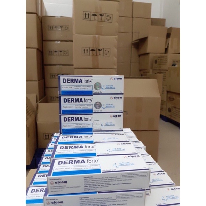 Derma Forte Gel 15g - Mẫu Mới Advanced - Giảm Mụn Trứng Cá, Ngừa Thâm, Mờ Sẹo, Dưỡng Da