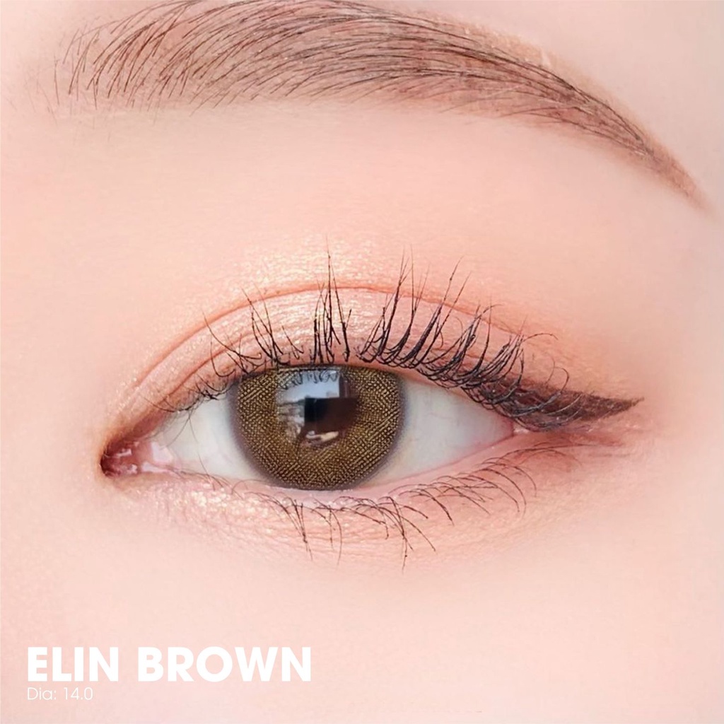 Kính Áp Tròng Cận Màu Nâu Tự Nhiên Chống Tia UV Elin Brown Zlens Tiêu Chuẩn Nhật Bản