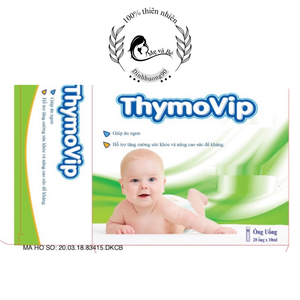 Men tiêu hóa cho bé, tăng sức đề kháng Thymovip, giúp bé ăn ngon, hấp thu chất dinh dưỡng